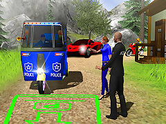 Police Auto Rickshaw Taxi Game