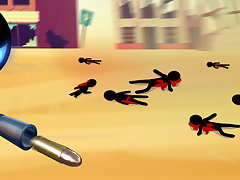 Stickman Armed Assassin Going Down