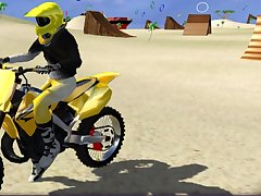 motor cycle beach stunt