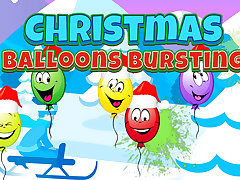 Christmas Balloons Bursting