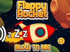 Flappy Rocket Playing with Blowing to Mic