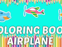 Coloring Book Airplane kids Education