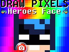 Draw Pixels Heroes Face