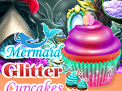 Mermaid Glitter Cupcakes