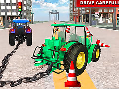Chained Tractor Towing Simulator
