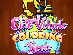 Cute Vehicle Coloring Book