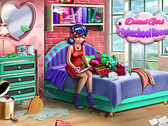 Dotted Girl Highschool Room