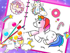 Fabulous Cute Unicorn Coloring Book