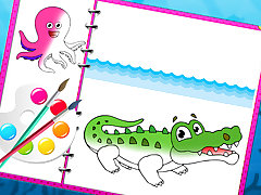 Sea Creatures Coloring Book