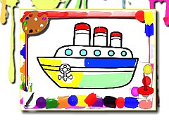 Boats Coloring Book