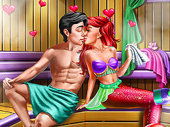 Mermaid Sauna Flirting