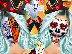 Jenner Halloween Face Art