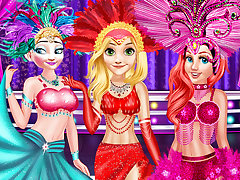 Princess as Los Vegas Showgirls