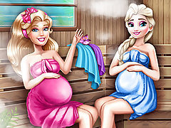 Cute Mommies Pregnant Sauna