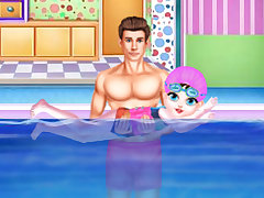 Baby Taylor Learn Swimming