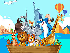 Crazy Friends Travel The World Puzzle