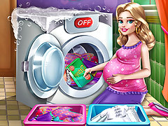 Mommy Washing Clothes