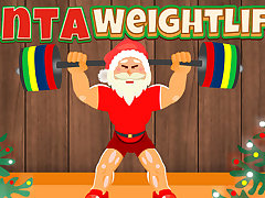 Santa Weightlifter
