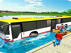 Floating Water Bus Racing Game 3D