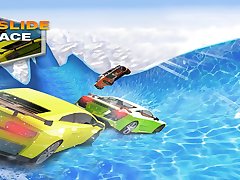 Water Slide Car Stunt Racing Game 3D