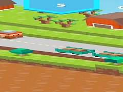 Blocky Road Runner Game 2D