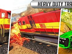 Chained Tractor Towing Train Simulator