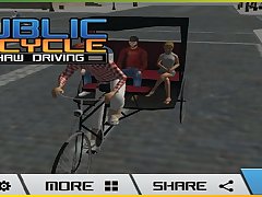 City Public Cycle Rickshaw Driving Simulator