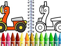 Cute Bike Coloring Book